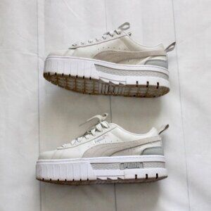 Puma Womens Mayze Classic Platform Sneakers ( Light Grey )